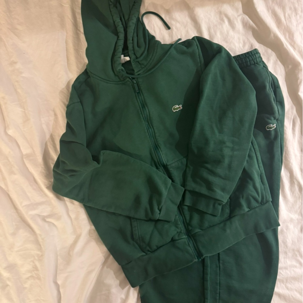 Lacoste Green Hoodie and Sweatpants Set